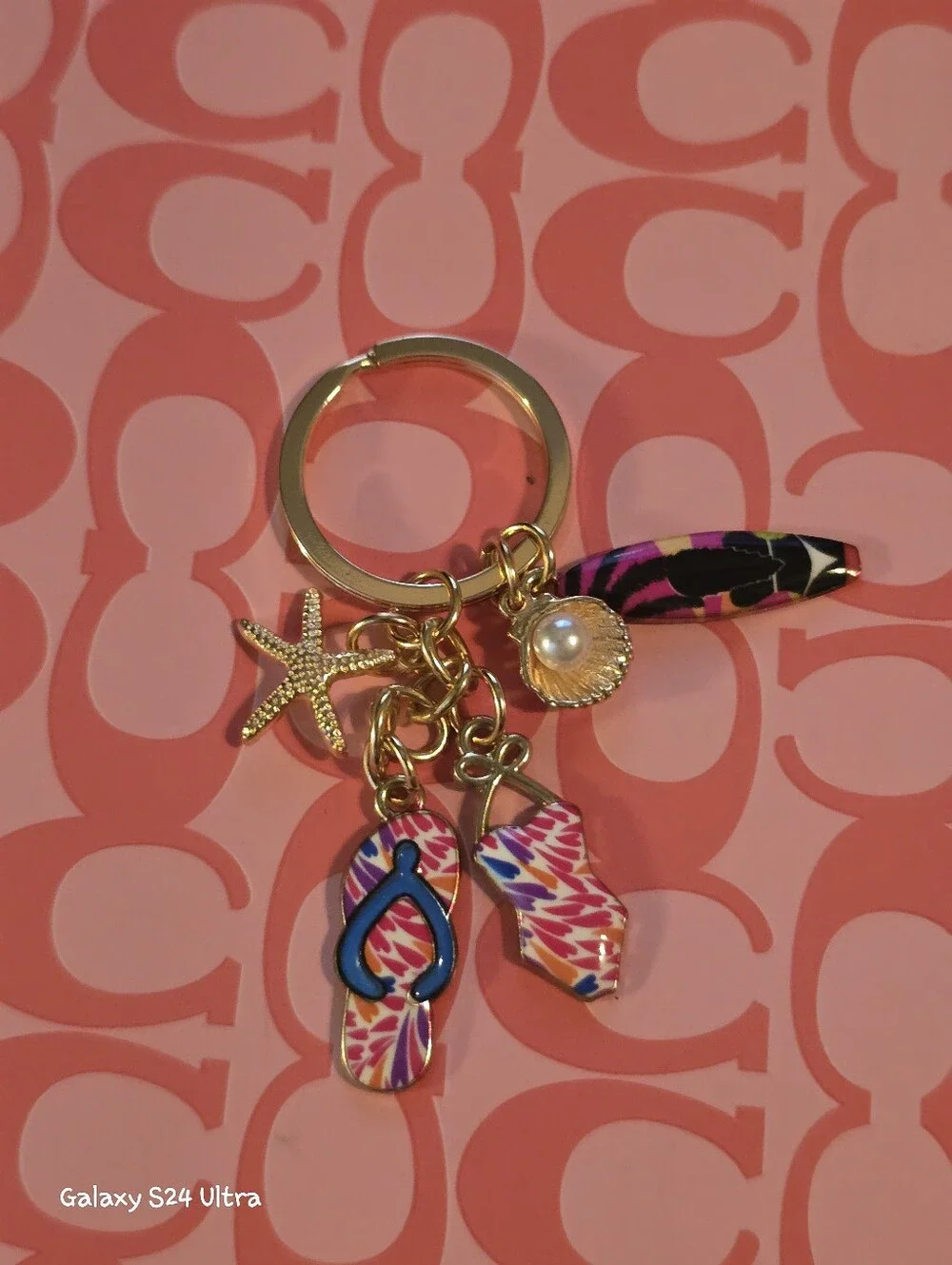 Beach Theme Bag Charm/ Keychain NEW